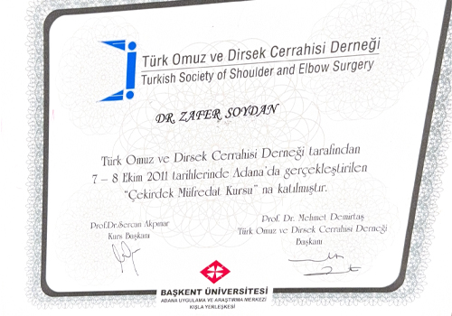 Profesyonel Sertifika - Doç. Dr. Zafer SOYDAN